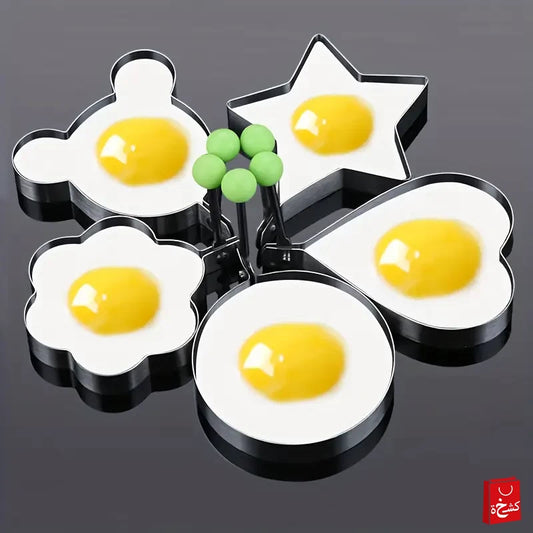 Stainless Steel Fried Egg Mold & 5 Different Shapes