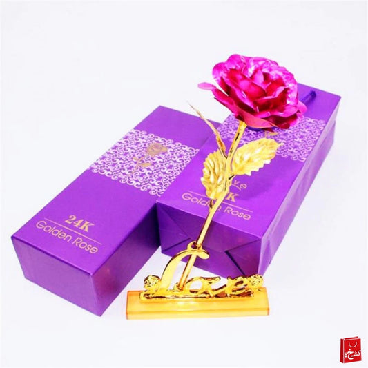24k Pink Rose Flower Gift-Love Stans