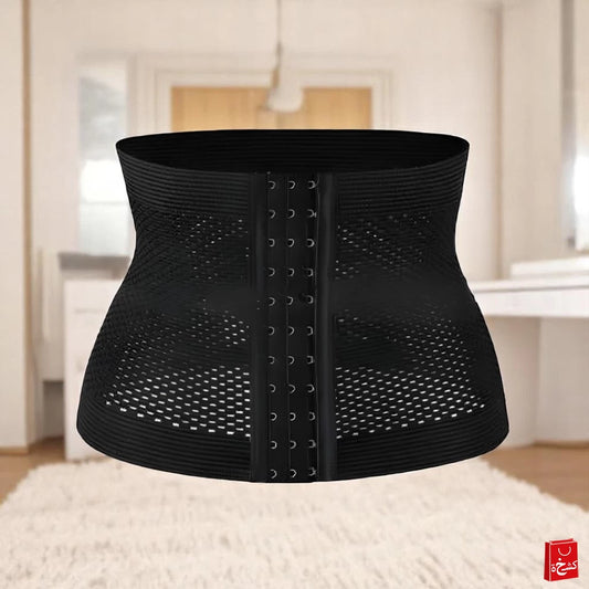 Waist Trainer Corset Belt for Slimming, Body Shaping-Black