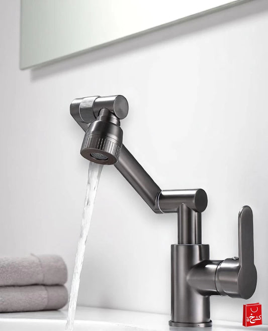 Basin Mixing Faucet – Gray All Copper for Hot & Cold Water