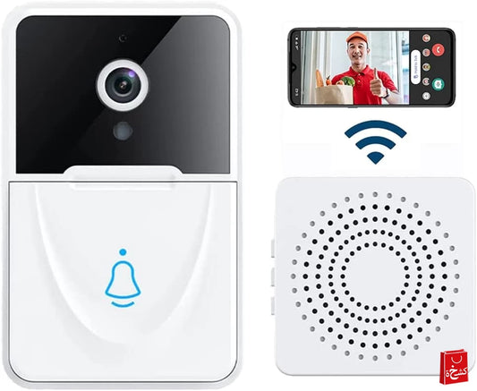 Smart Wireless Video Doorbell with Night Vision, Two-Way Audio & Mobile App Control