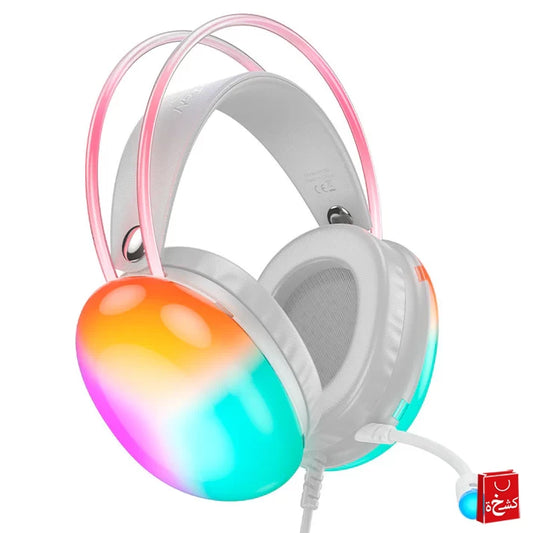 W109 Rich Gaming Headphones – White | Powerful Sound & Immersive Gaming