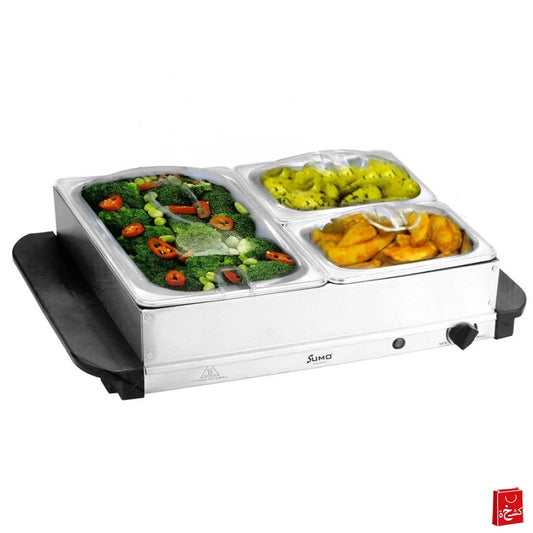Sumo 200W 2 in 1 Server & Warming Tray with 3 Sections