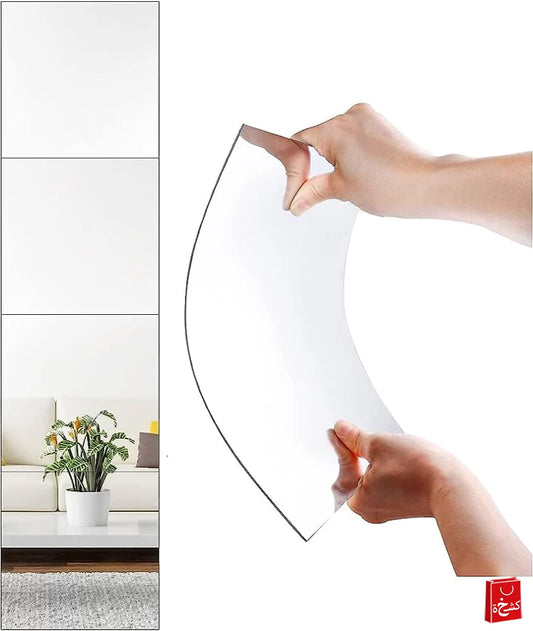 Square Acrylic Self-adhesive Mirror Wall Stickers-20cm