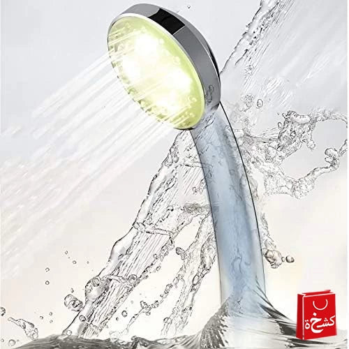 Shower Head Handheld LED 7 Color Changing Bathroom Spa Filter Showerhead with Automatic Changing