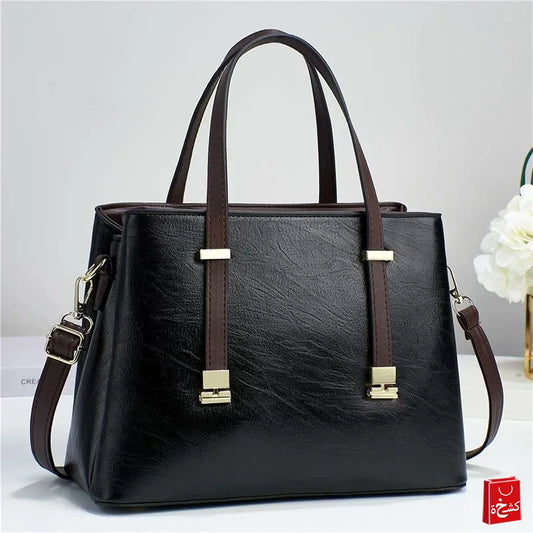 Women's Black Color PU Leather Bag