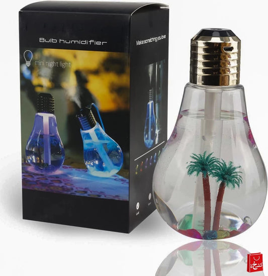USB Air Humidifier Bulb with 3 Colors Lamp Shape Decorative