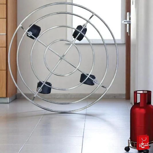 Stainless Steel Gas Cylinder Trolley With 4 Wheels