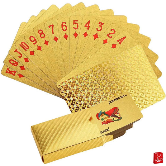 2psc Gold Deck of Cards, Playing Cards, Waterproof Playing Cards
