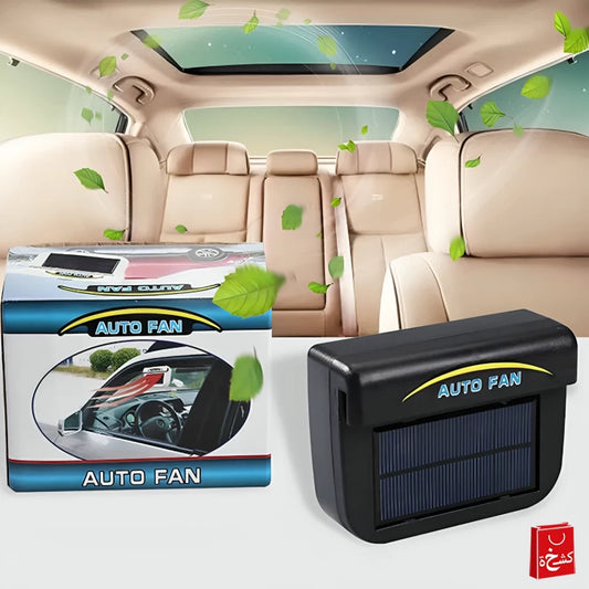 Car Fan Auto Front/Rear Window Solar- Fan Portable Powered Air Purifiers