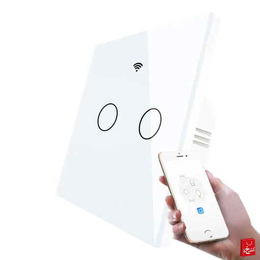 2 Gang wifi Smart Touch switch - No Neutral