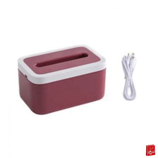 Tissue box with waterproof night light