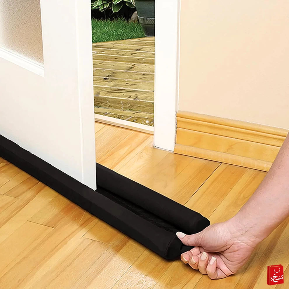 Standard Twin Draft Guard Door Window Insulator -84cm Black