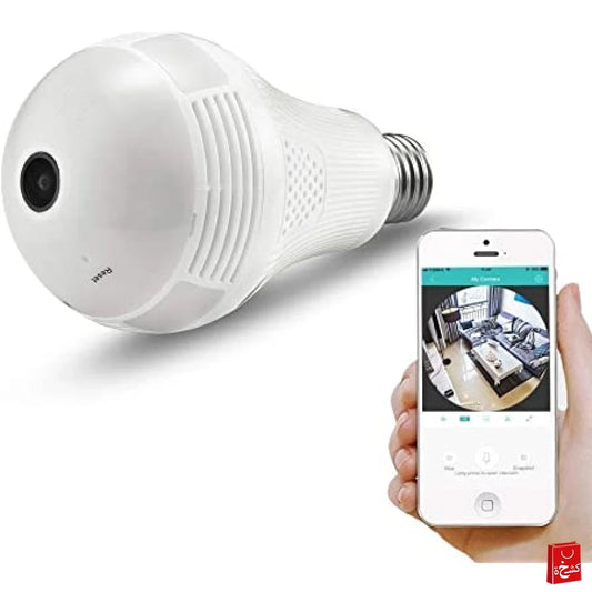 180-Degree 4G WiFi Bulb Camera with LED Light