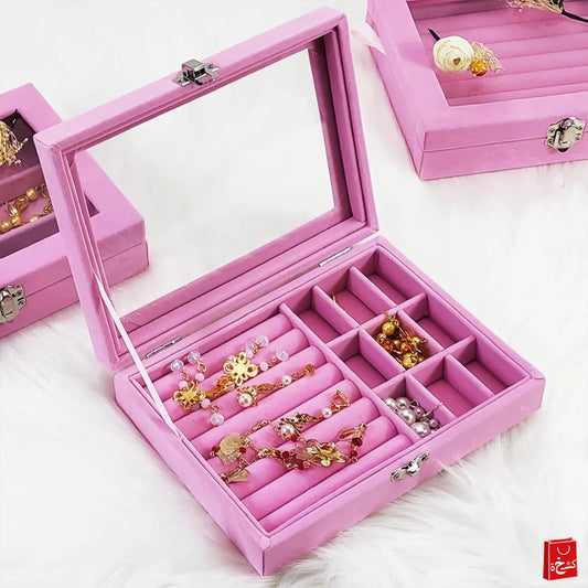 Box Jewelry Storage Case with Safety Lock