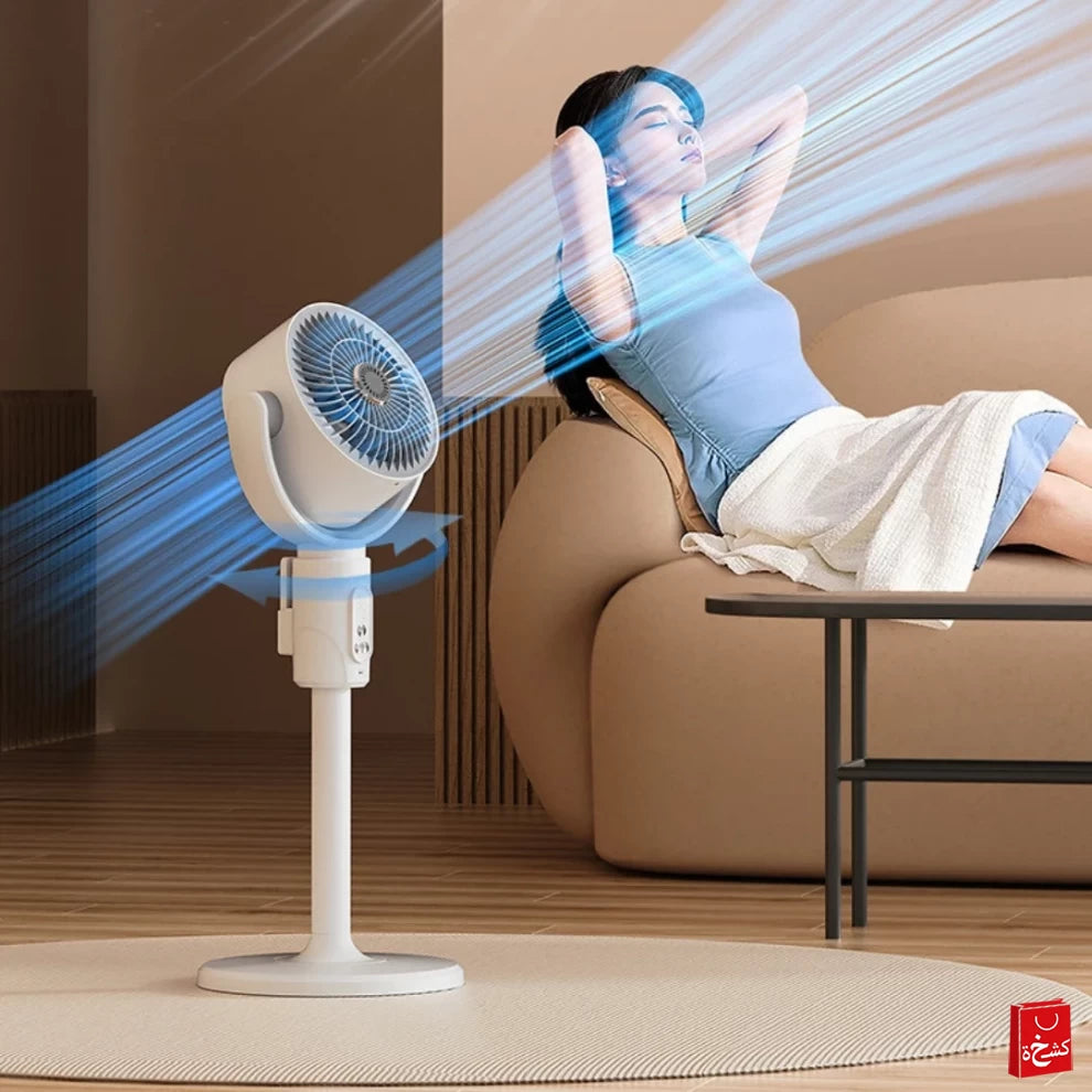 Standing 180° Circulation and Adjustable Height Fan with Remote Control (F1)