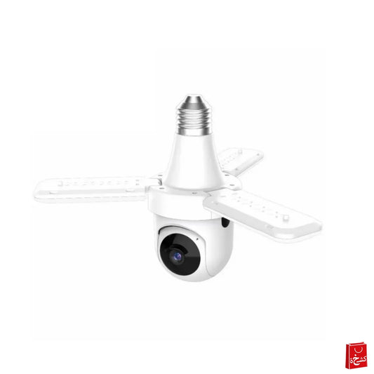 Camera 3MP HD 4G WiFi PTZ IP with LED Lights - E27 Bulb Camera for Home Security