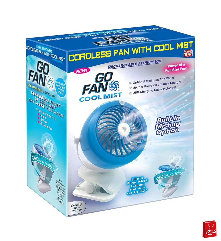 Spark Innovators Go Fan Cool Mist – Rechargeable Fan