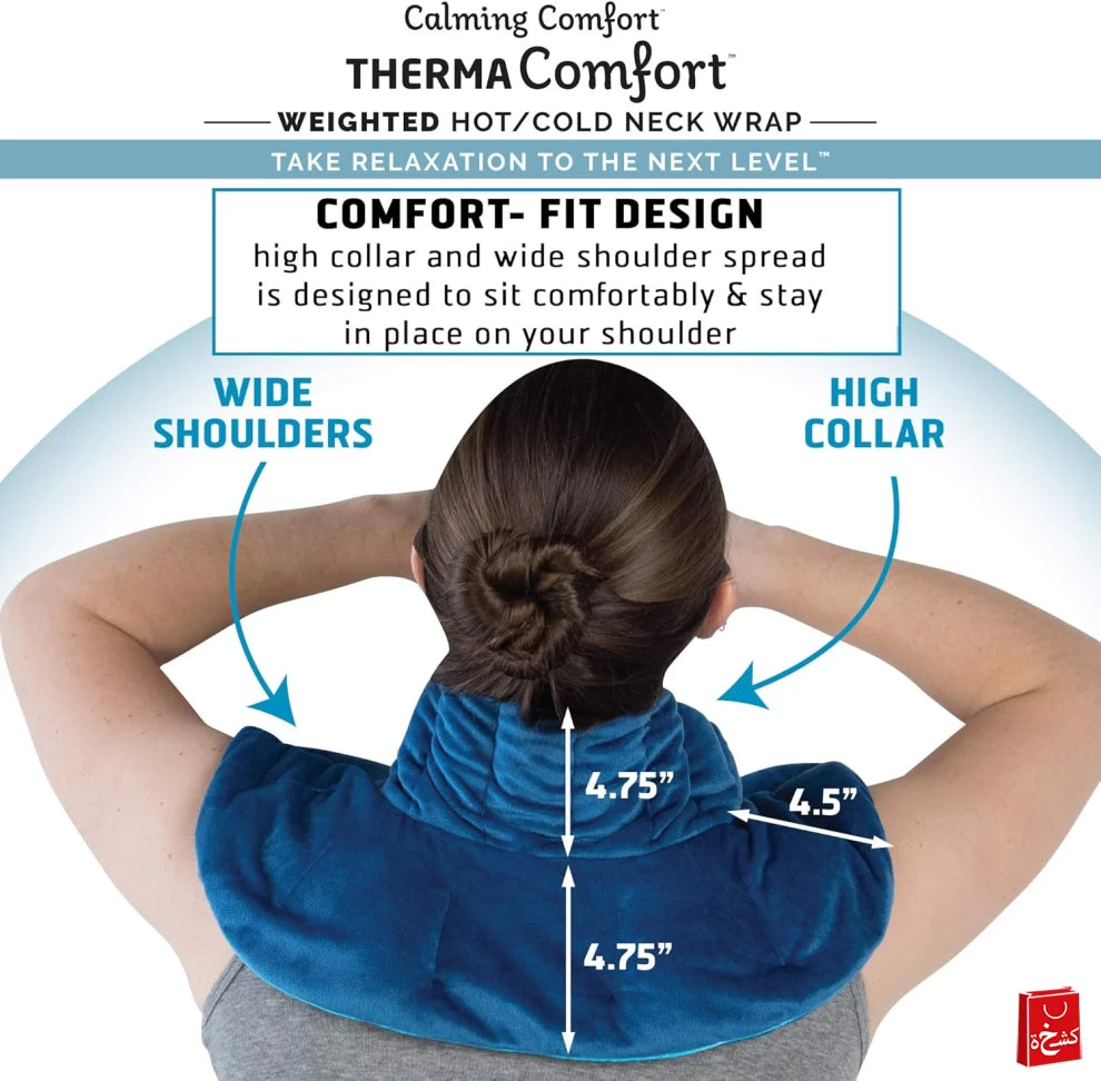 Calming Therma Comfort Weighted Hot Neck Shoulder Wrap-Microwave Pad