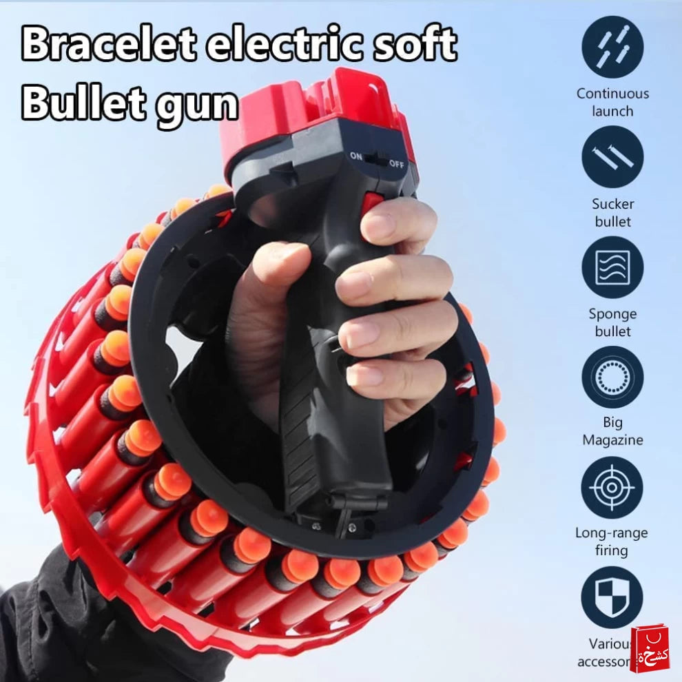 Automatic Rapid Fire Electric Soft Bullet Gun with 28 Pcs Soft Bullets