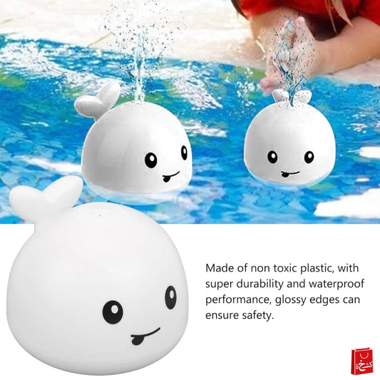 Baby Bath Toys With LED Light Whale Automatic Spray Water Bath Toy