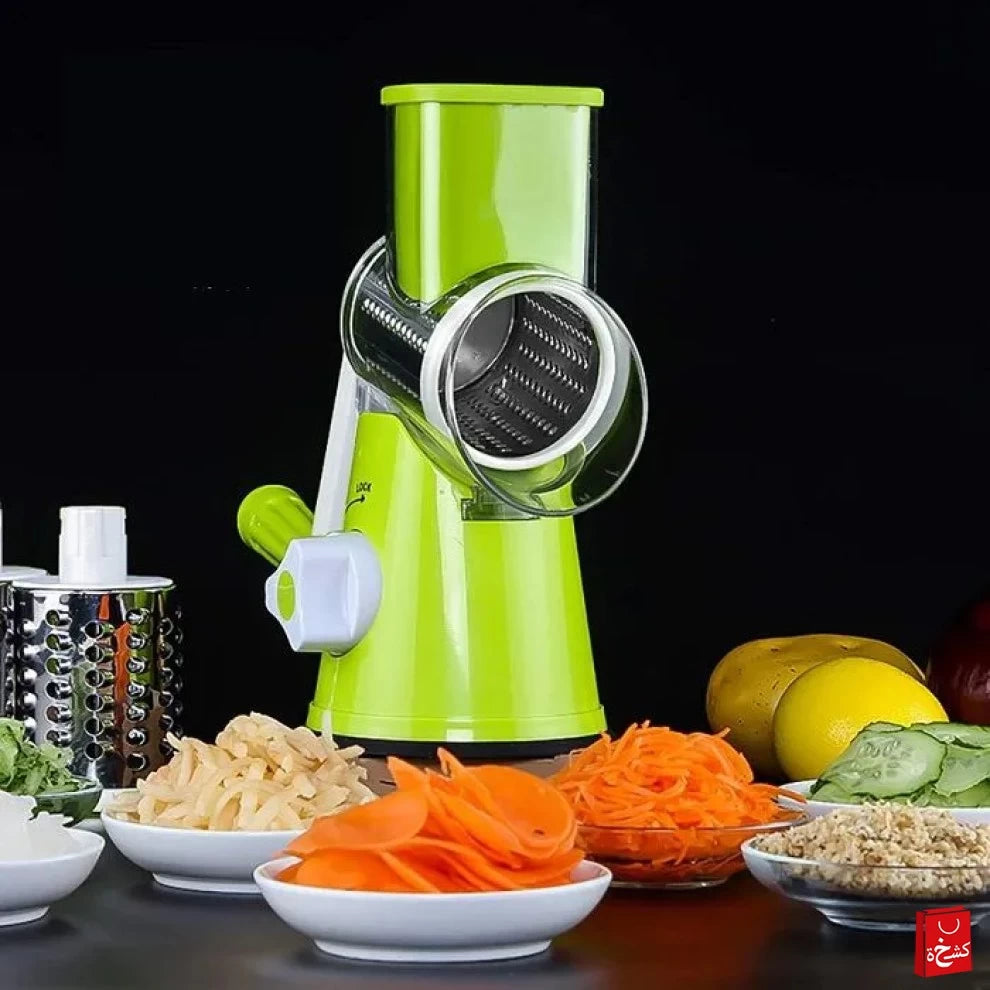 Vegetable Cutter Tabletop Drum Grater 3 Blades