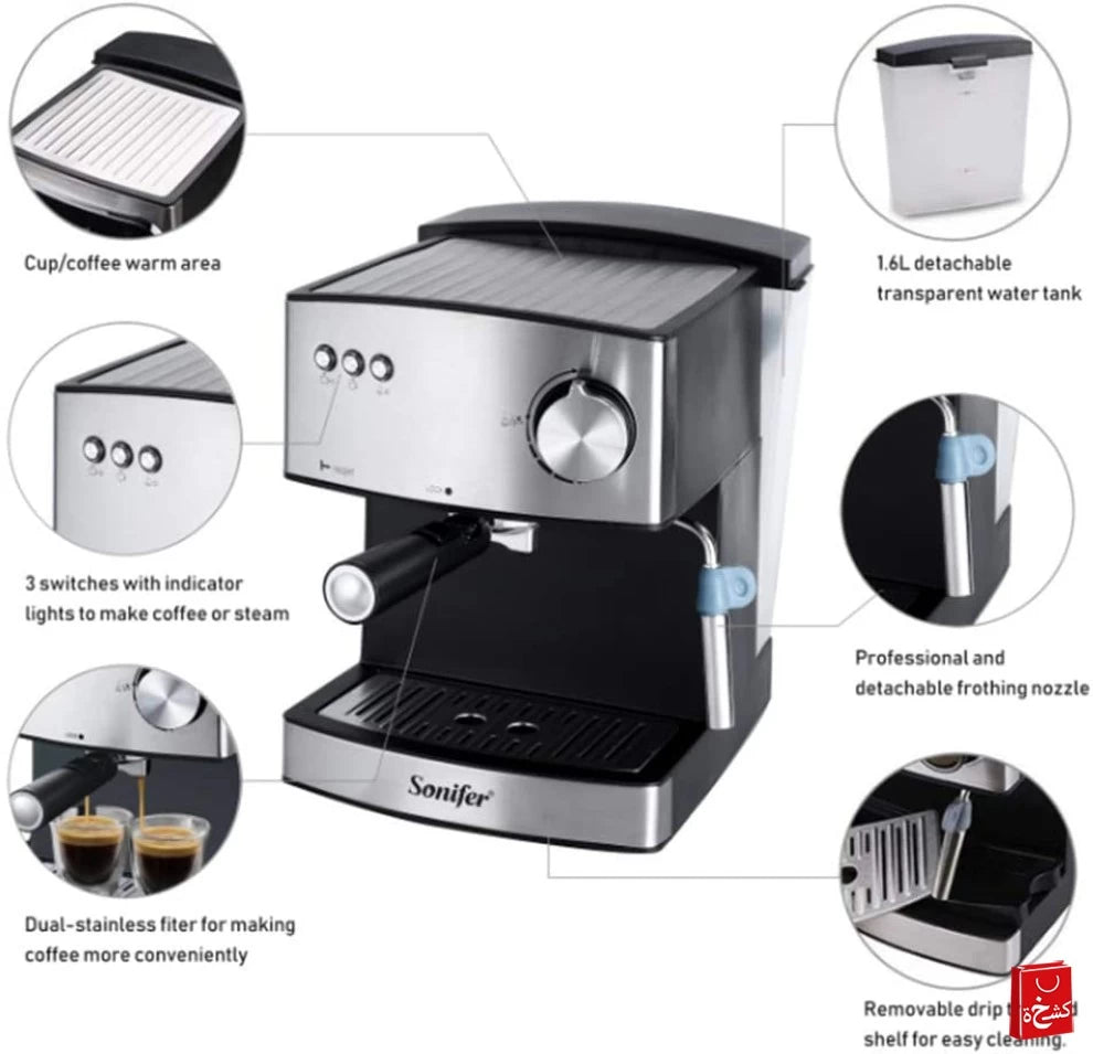 Sonifer Espresso coffee Machine 1.2 L SF-3528