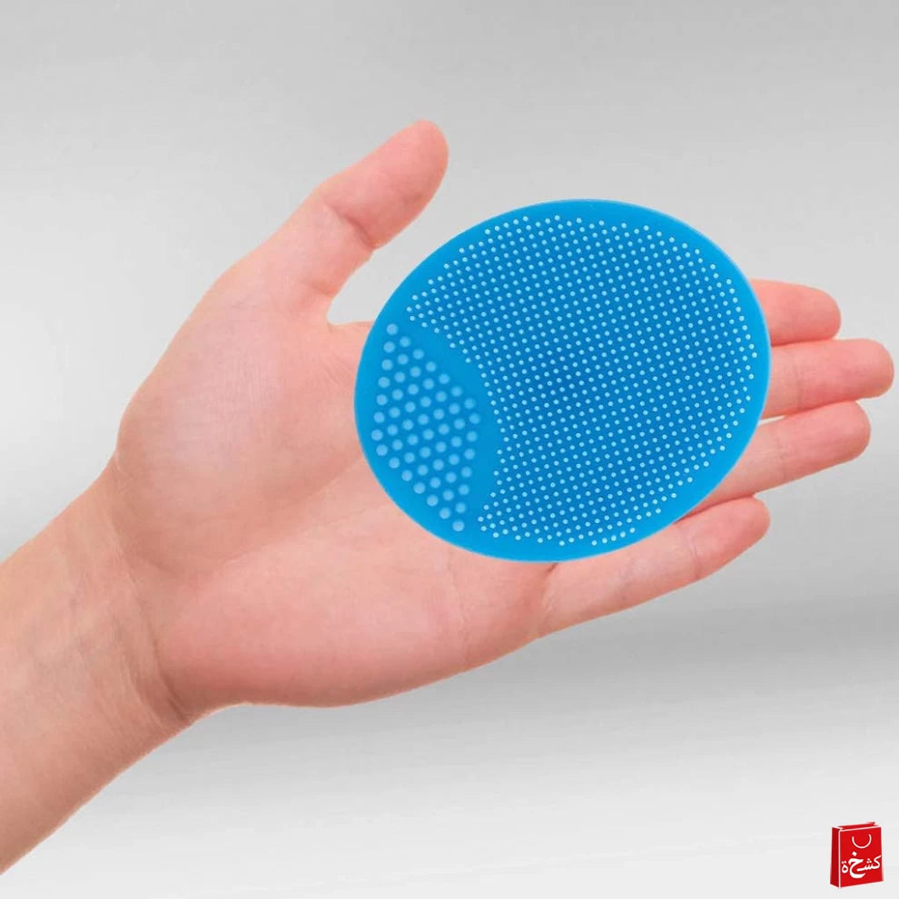Baby Bath Brush – Silicone Cradle Cap Brush & Massage Scrubber (Blue Color)