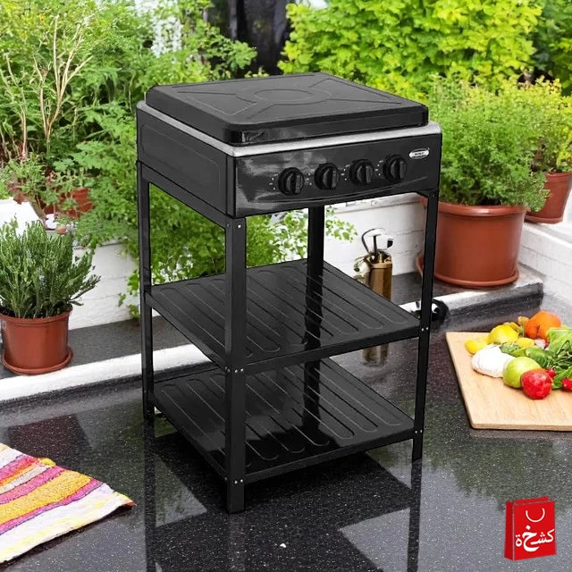4-Burner Adjustable Tabletop Gas Stove | Compact & Powerful Cooking Solution