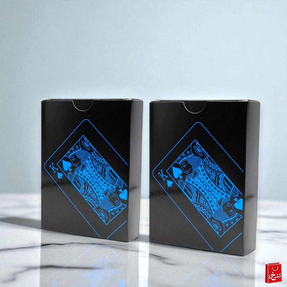2pack Black Waterproof Playing Cards Deck for Games-108psc