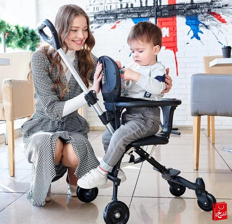 Baby Stroller, Foldable Four-wheeled